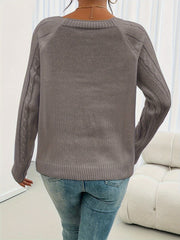 Midori | Diamond-Knit Button-Shoulder Jumper