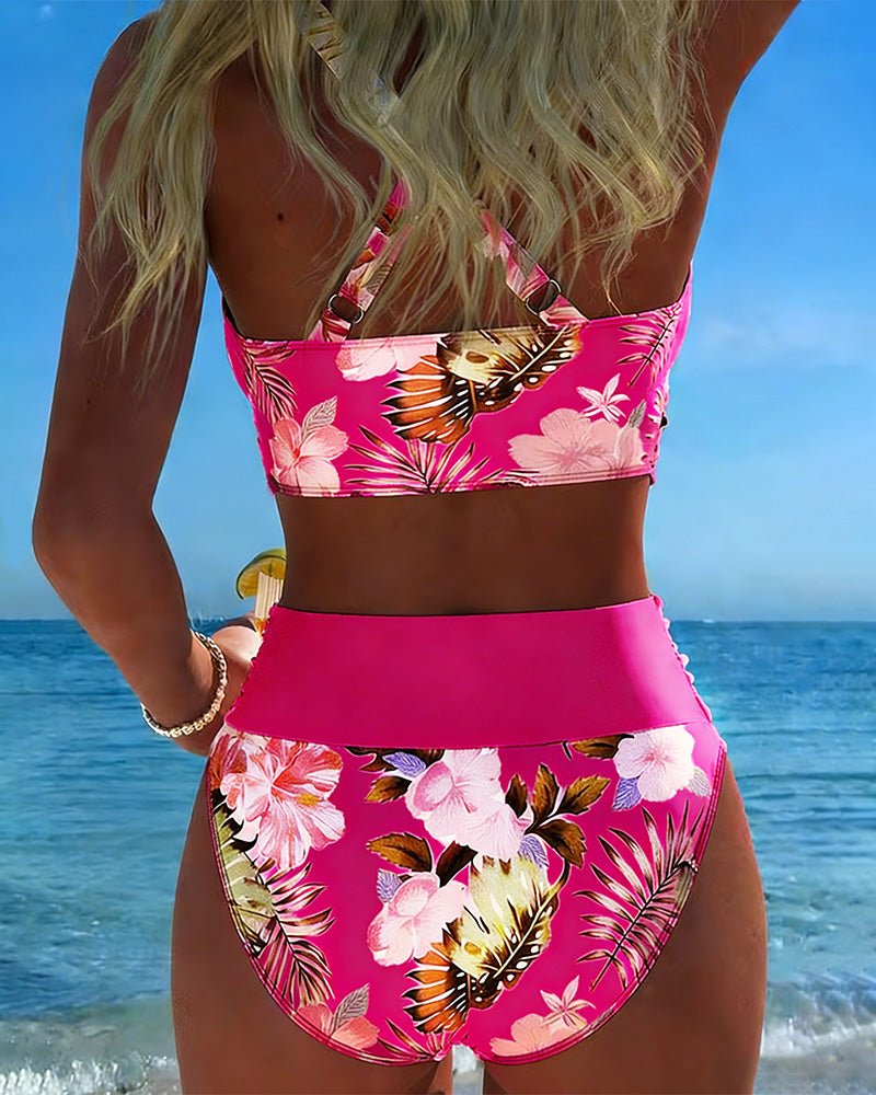 PRINTED SLEEVELESS BIKINI