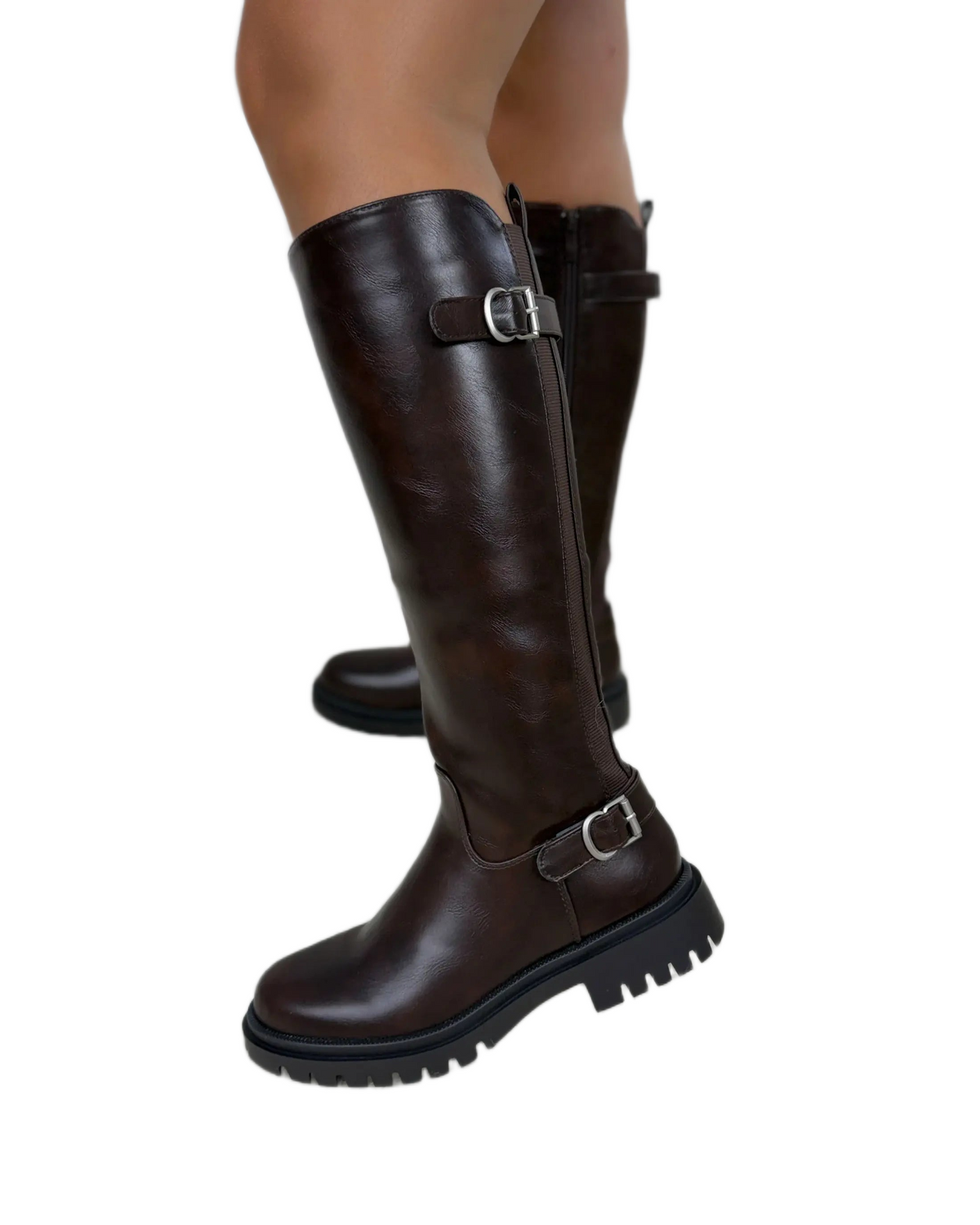 Eupraxia | Double-Buckle Stretch Boots