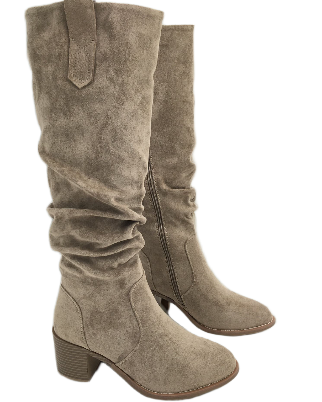 Amandine | Ruched High Suedine Boots