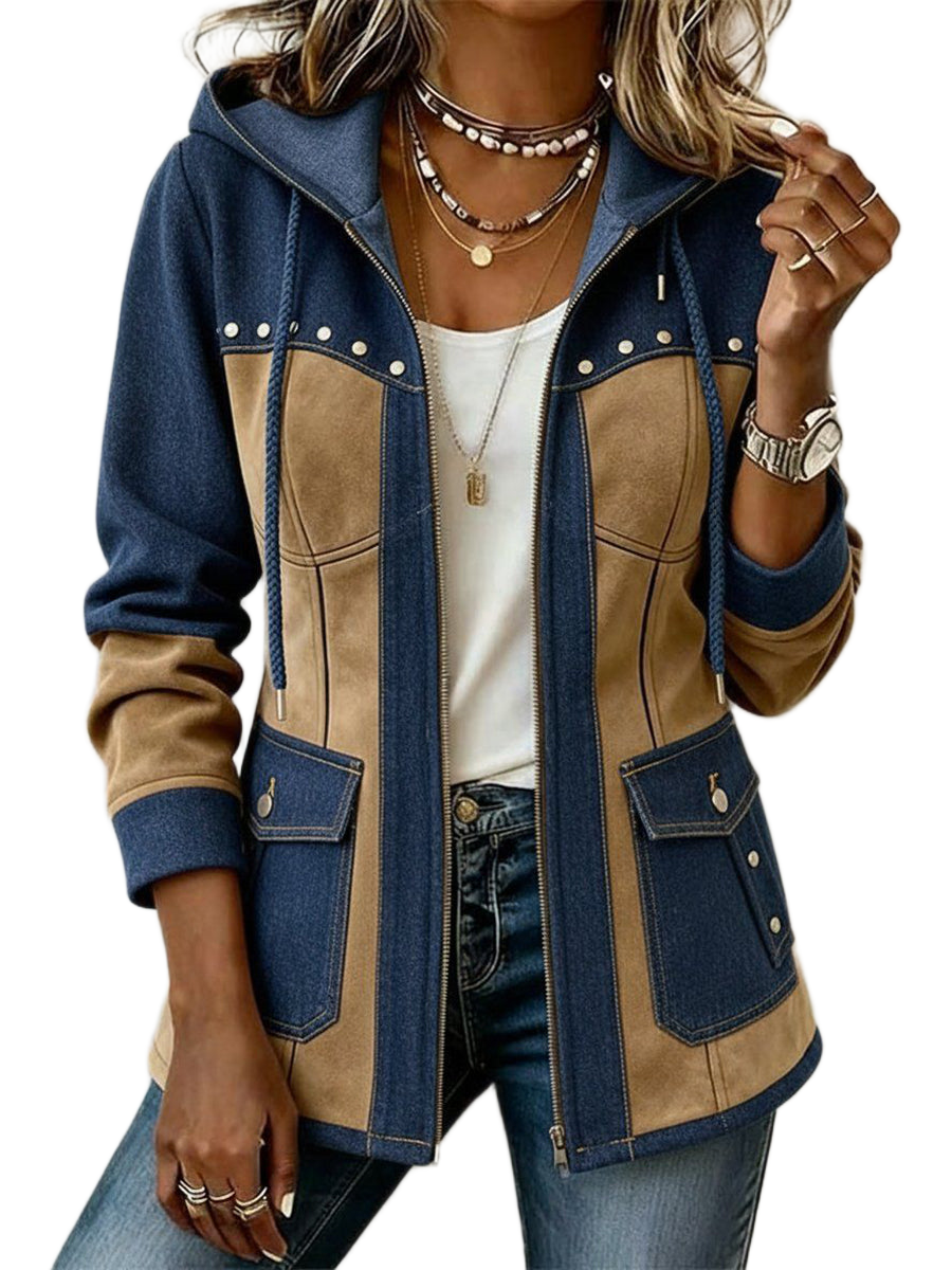 Alberta | Patchwork Jacket with Hood