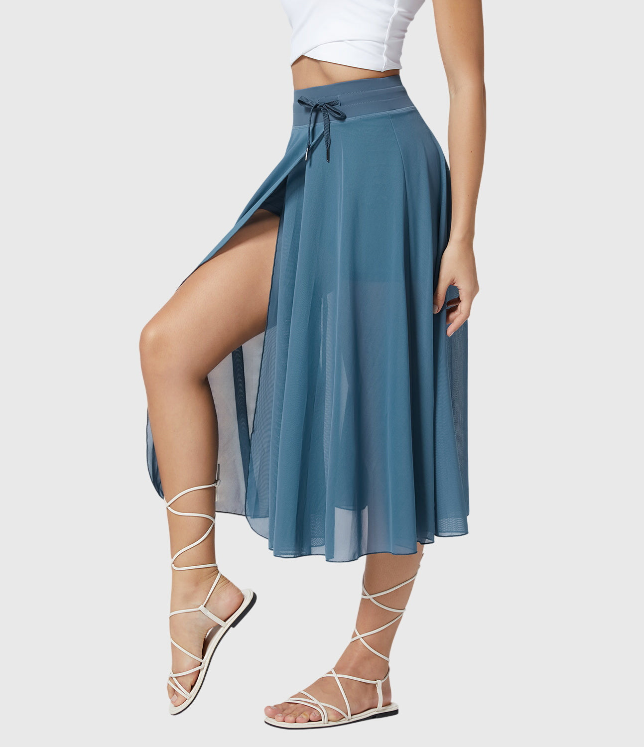 MELANIE | ELASTIC-WAIST FLOWING SKIRT