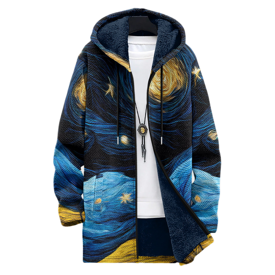 Ariadne | Coat with Starry Sky Print