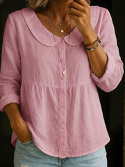 Mayola | Rounded-Collar Button Shirt