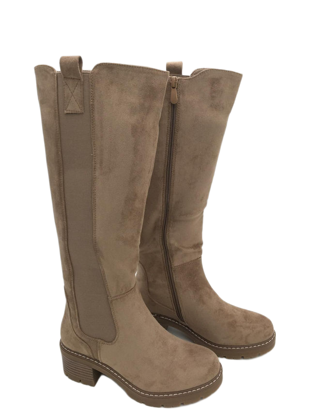 Ghislaine | Elastic-Panel High Boots