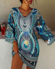 Emelia | Vibrant Bohemian Printed Dress