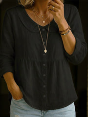 Mayola | Rounded-Collar Button Shirt