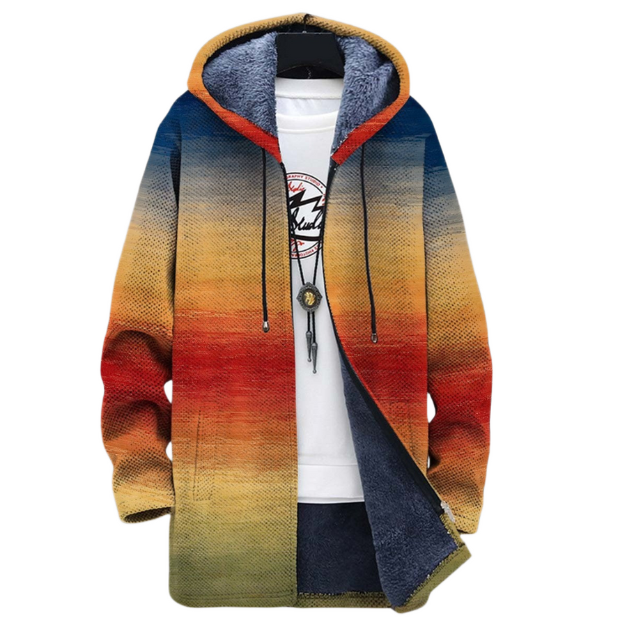 Angelica | Sunset Ombré-Print Coat