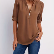 Everlena | Zip-Neck Blouse