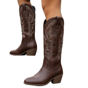 Zinachimdi | Knee-High Cowgirl Boots