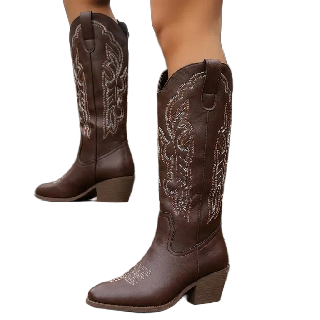 Zinachimdi | Knee-High Cowgirl Boots