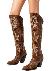 Maimouna | Western Pointed-Toe Boots
