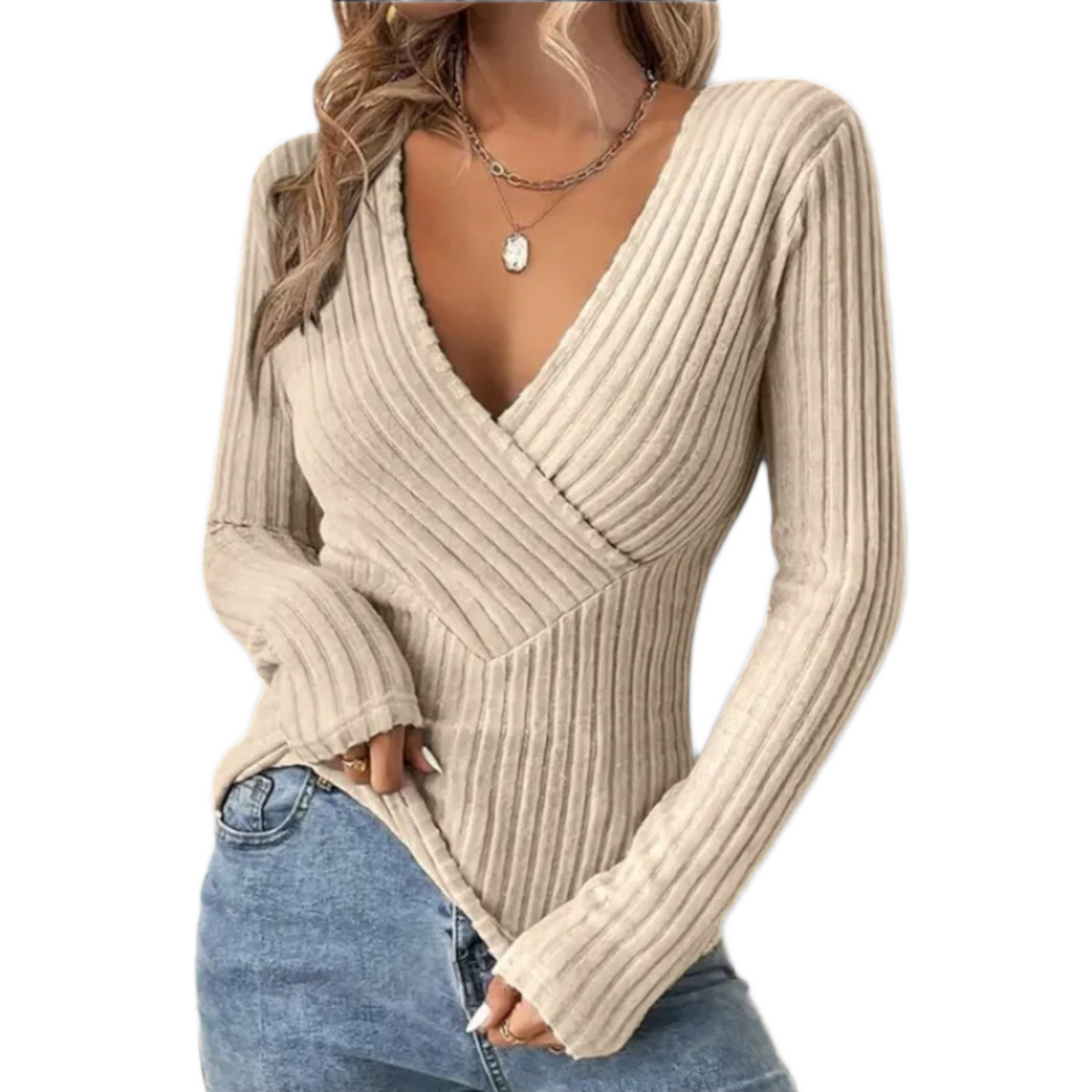 Lisamarie | Ribbed Wrap Jumper