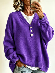 Mahalia | Button-Neck Jumper