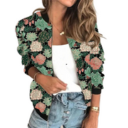 Dilys | Printed Zip-Front Lightweight Jacket