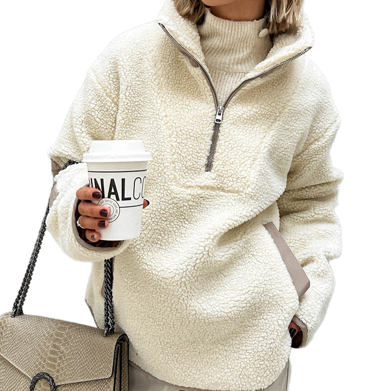 Briseida | Textured Half-Zip Sweatshirt