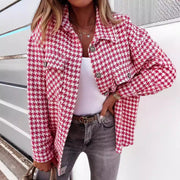 Litzy | Houndstooth Collared Jacket