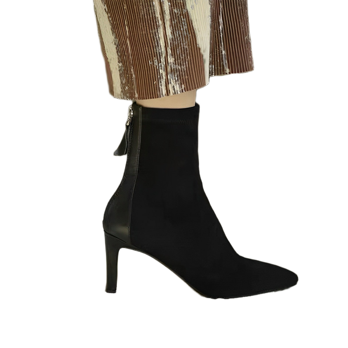 Ashmeet | Sleek Pointed Toe Ankle Boots with Side Zip Closure