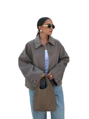 Letha | Wide-Collar Zip Jacket