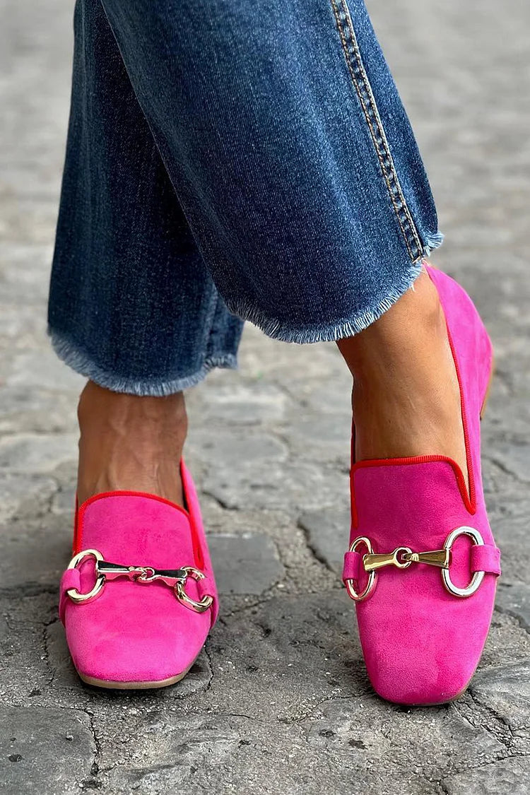 Women's loafers in Deep Pink