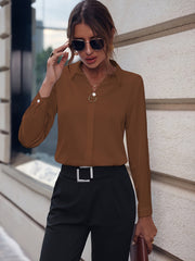 Liddie | Collared Long-Sleeve Blouse