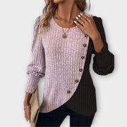 Nostalgie | Lila And Black Jumper With Colour-Block