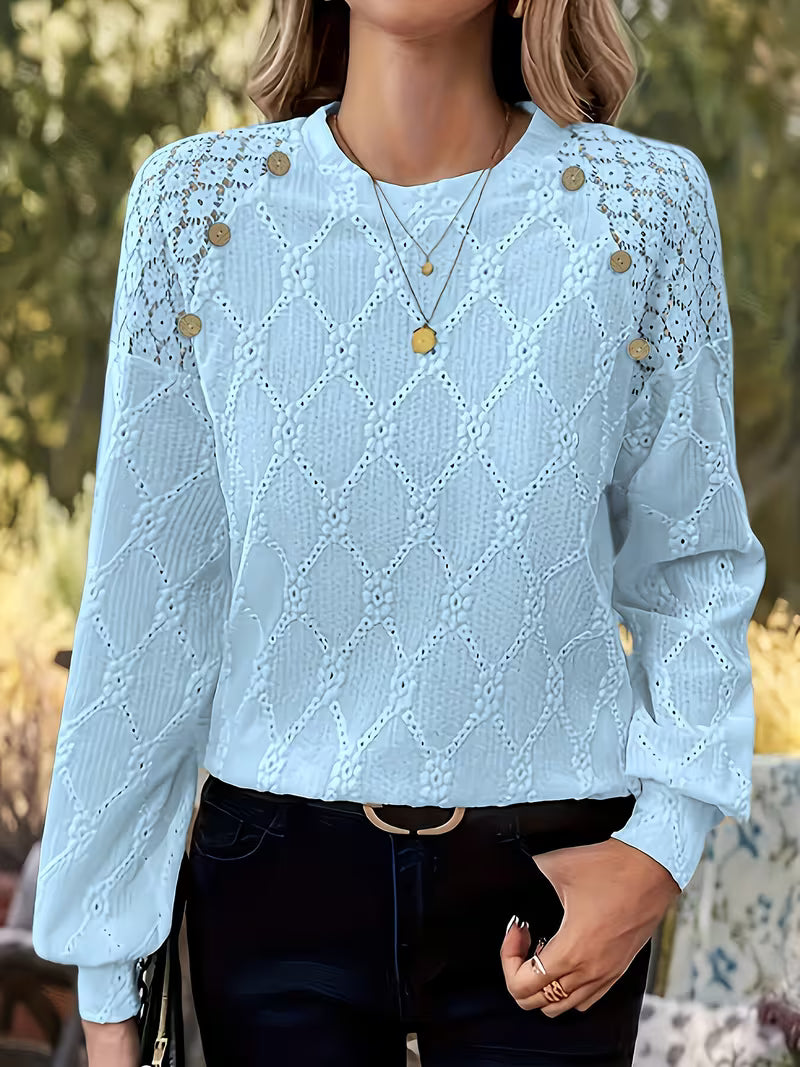 Starlene | Lace-Overlay Blouse