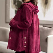 Tressie | Hooded Textured Button Coat