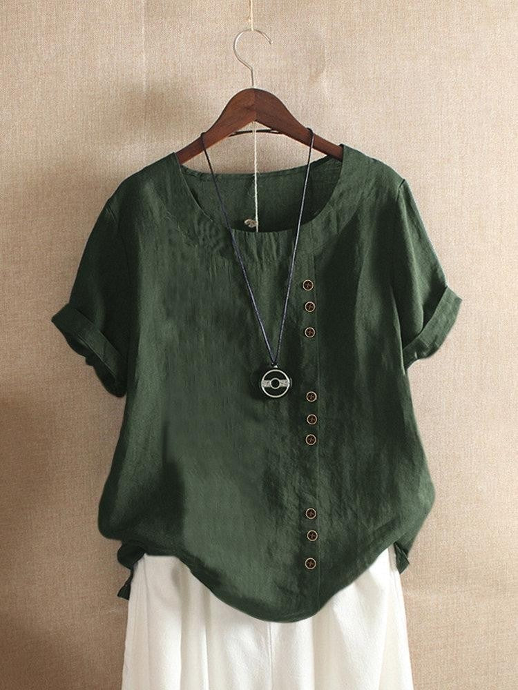 Anakaren | Button-Front Short-Sleeve Shirt