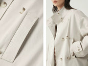 Yareli | Belted Stand-Collar Jacket