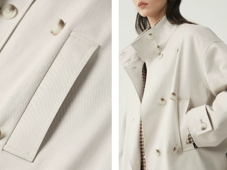 Yareli | Belted Stand-Collar Jacket