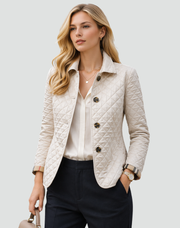 Lizette | Collared Quilted Button Jacket