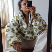 Kylene | Floral Half-Zip Sweatshirt