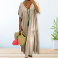 MAELIS | V-NECK MAXI DRESS