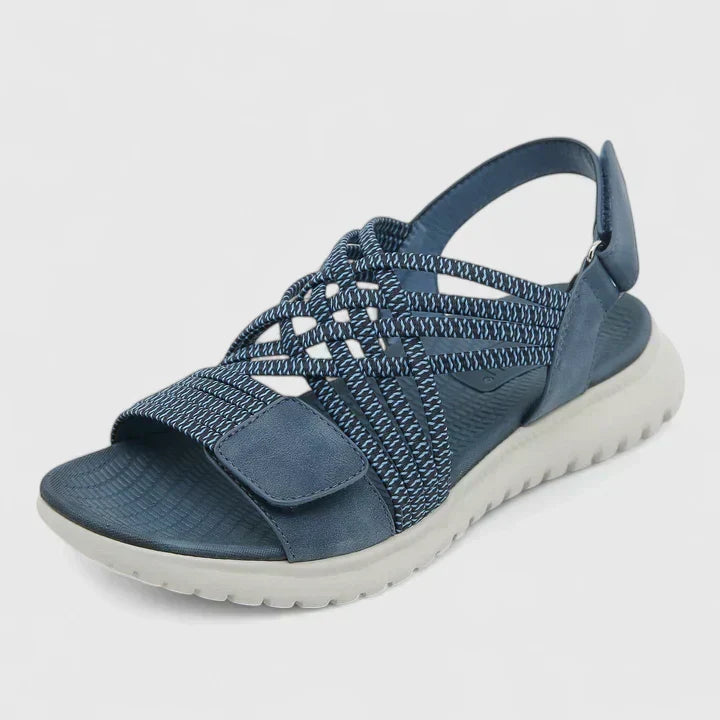 Women's sandals with multiple straps, a slingback strap and an open toe