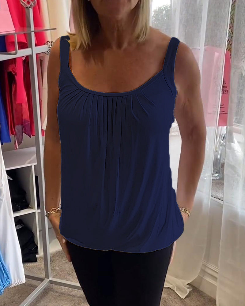 Deangela | Gathered Scoop-Neck Top