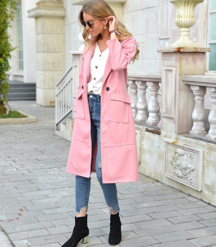 Nettie | Long Double-Breasted Coat