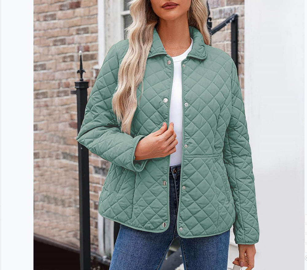 Erlinda | Point-Collar Quilted Jacket