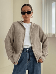 Santina | Hooded Zip Cardigan
