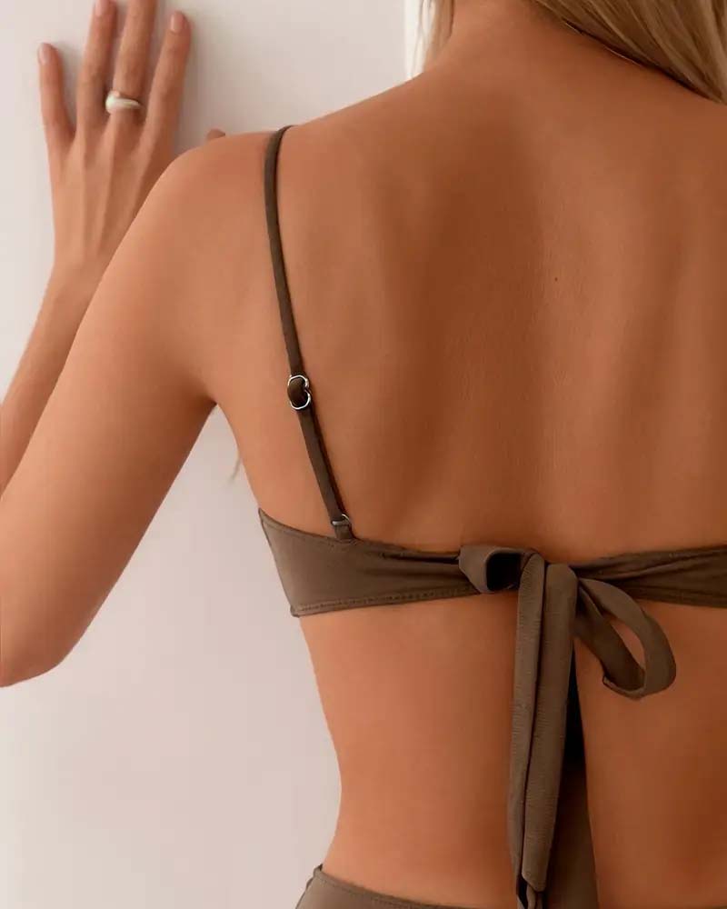 LALUNA | RUFFLED HIGH-WAISTED BIKINI