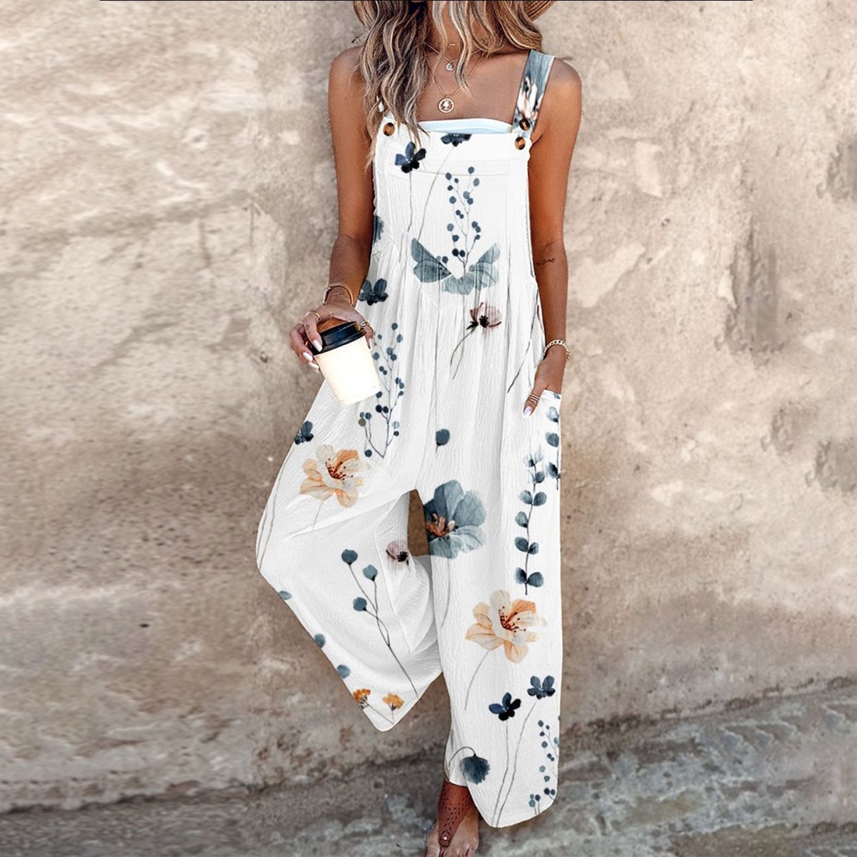 Jodie | Printed Dungarees