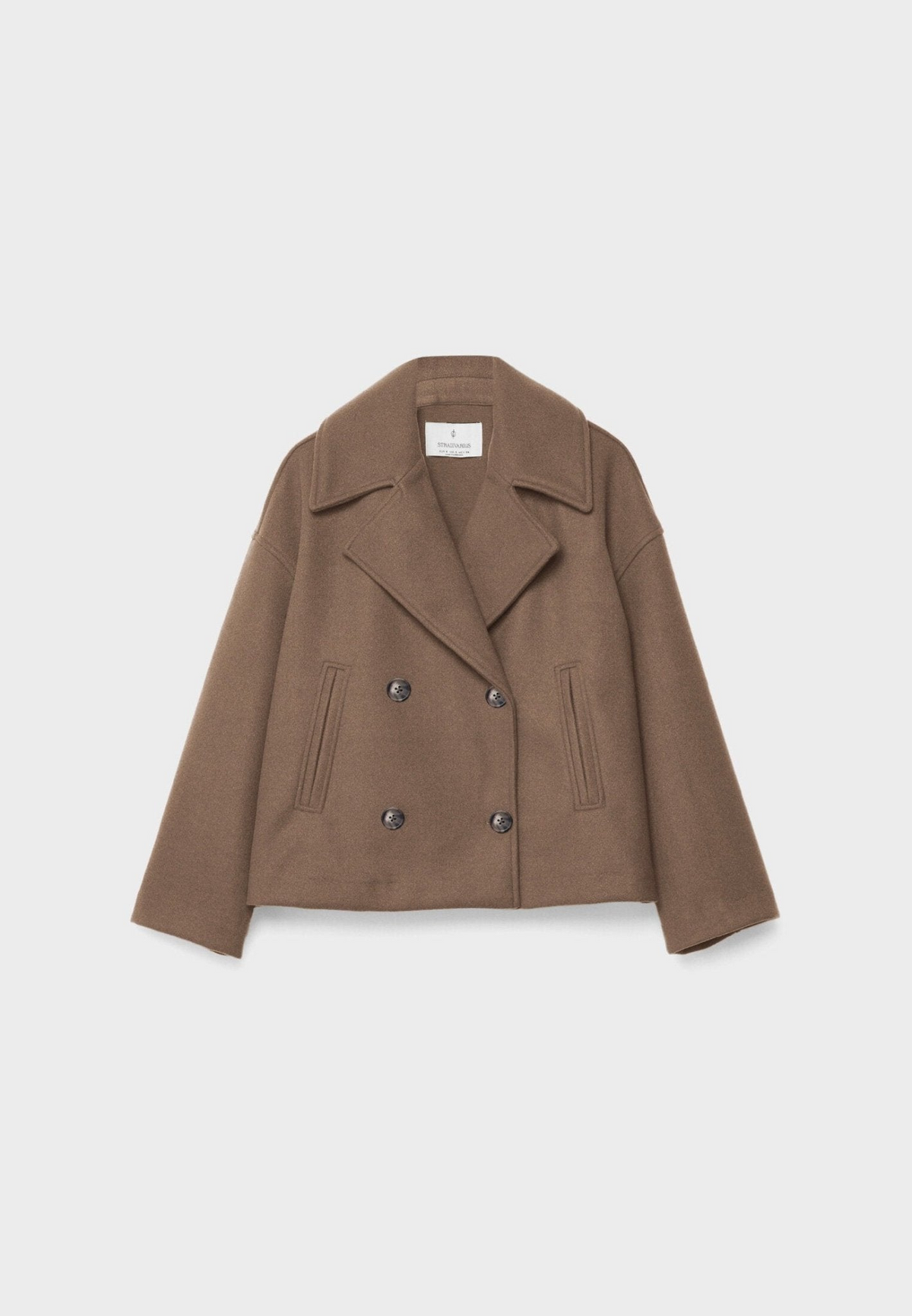 Maialen | Cropped Double-Breasted Tailored Jacket in Beige