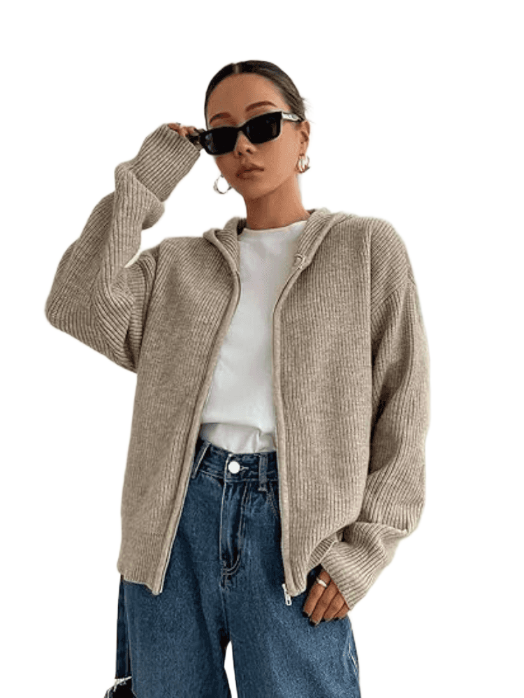 Santina | Hooded Zip Cardigan