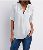 Everlena | Zip-Neck Blouse