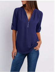 Everlena | Zip-Neck Blouse