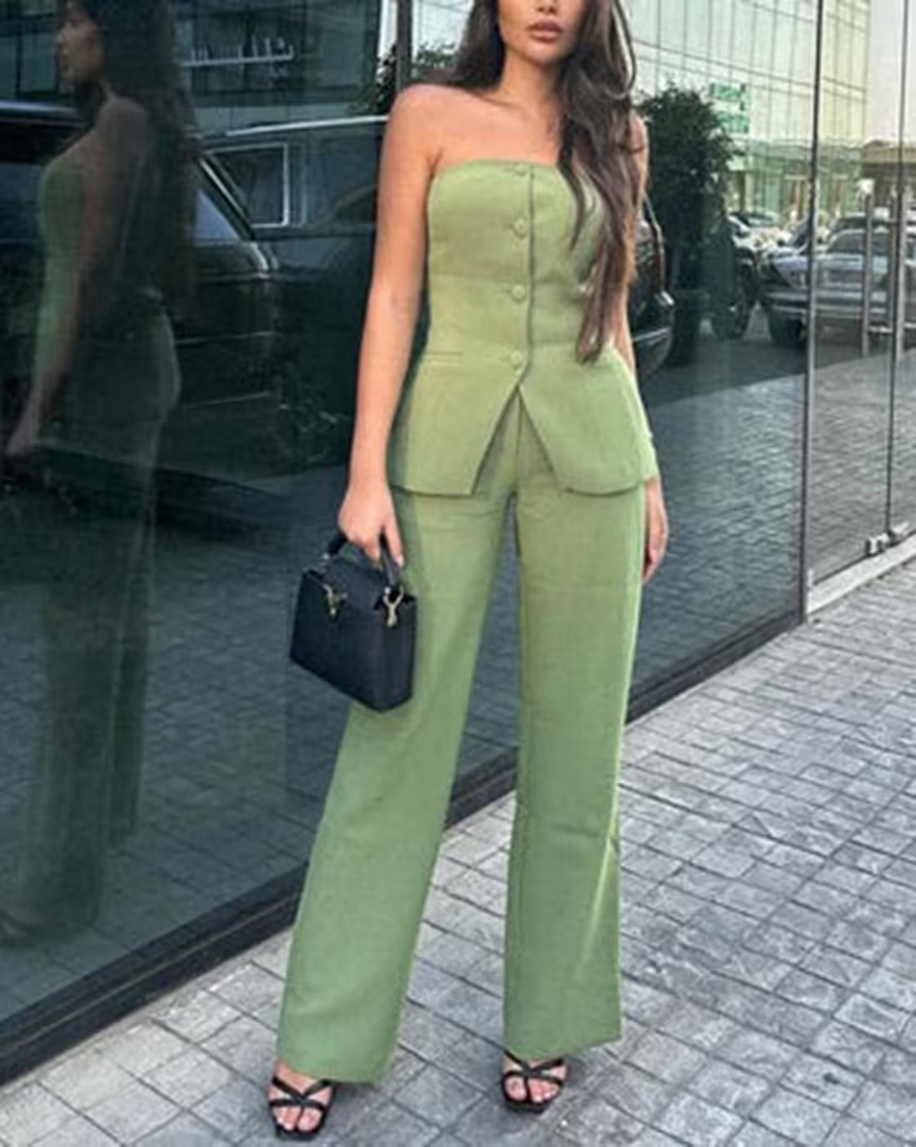BRIA | BUTTON-FRONT SLEEVELESS CO-ORD SET