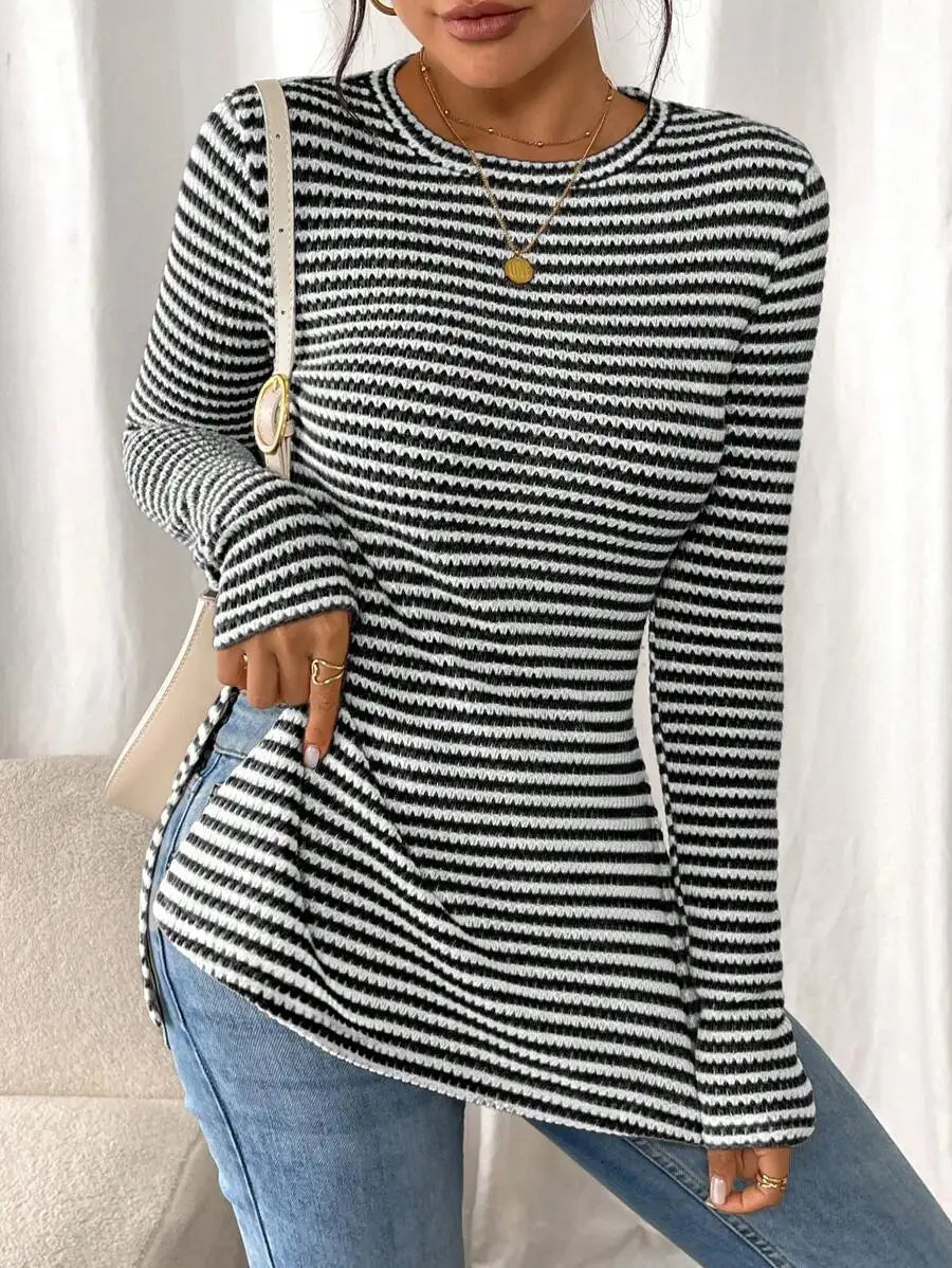Assunta | Striped Side-Split Top