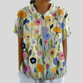 FLORAL COLLARED TOP