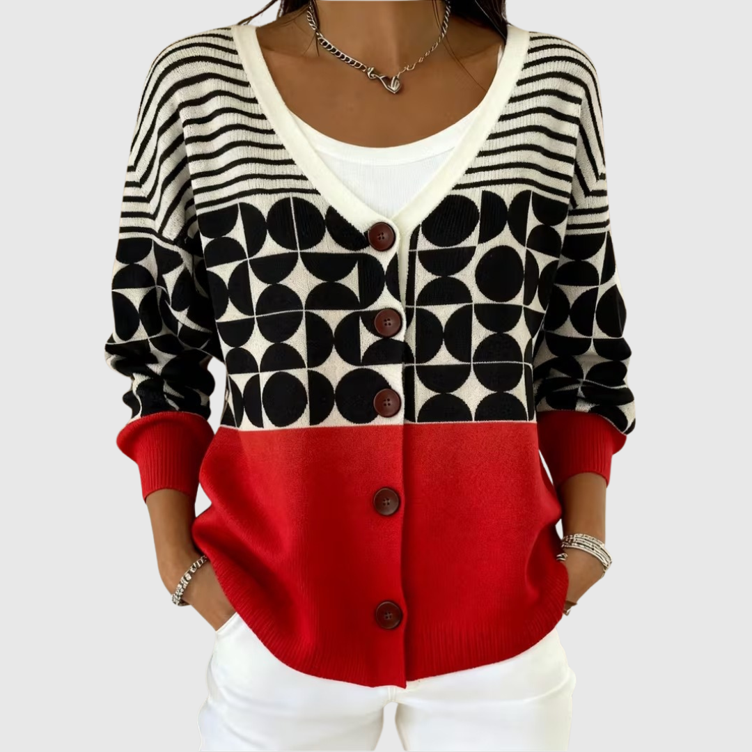 KNITTED BUTTON-FRONT SUMMER CARDIGAN