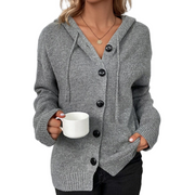 Charlsie | Hooded Button Cardigan